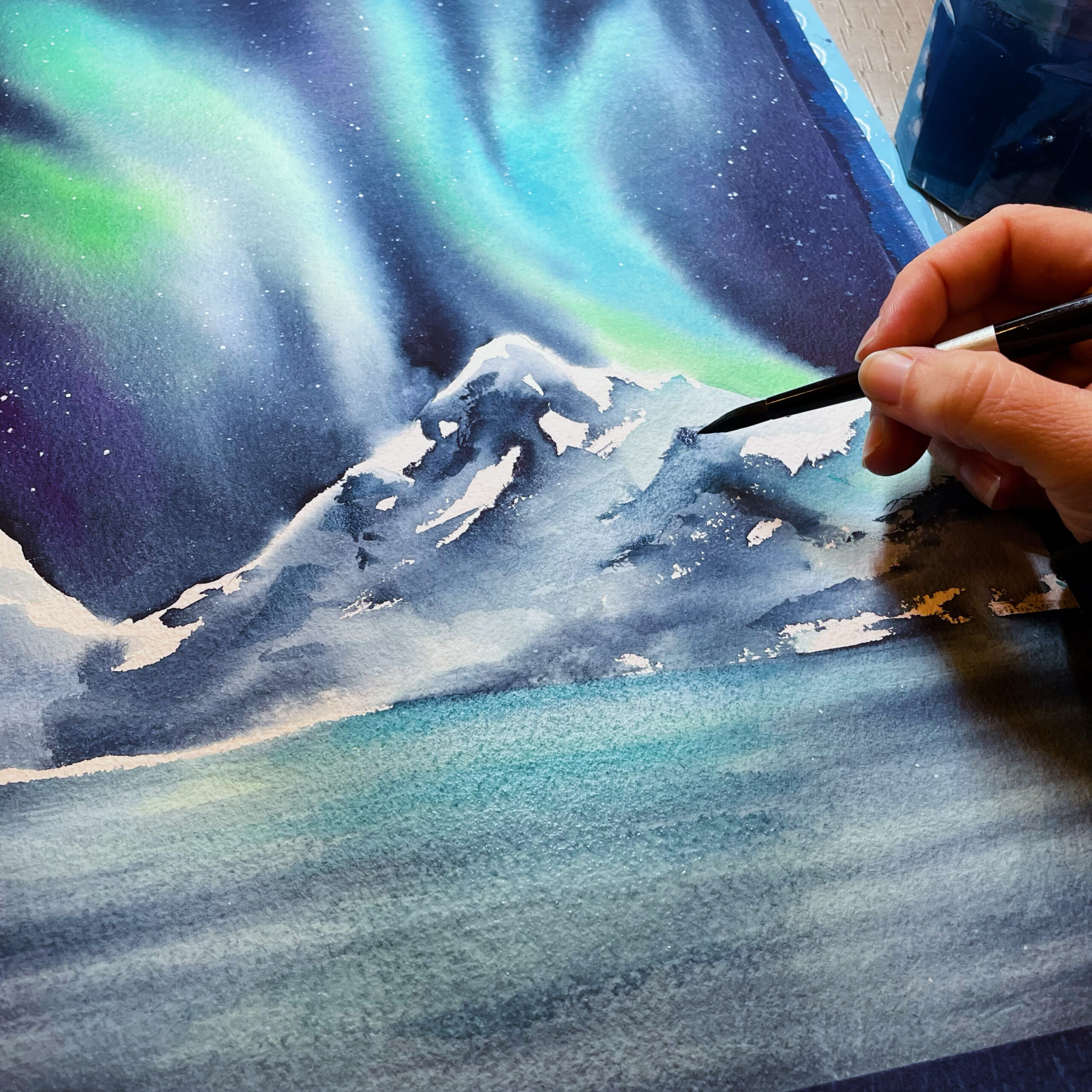 Winterreeks aquarel | Warme winteravonden - Afbeelding 3