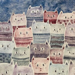 Winterreeks aquarel | Warme winteravonden